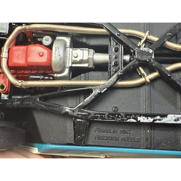 1960 Corvette Convertible Turquoise Diecast Car- Franklin Mint- READ DESCRIPTION - Picture 14 of 16